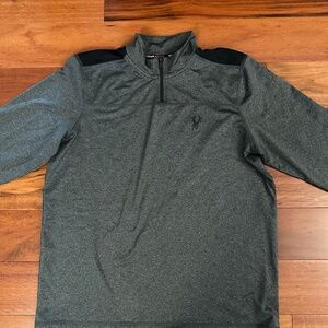 Spyder Active Men's 1/4 Zip Pullover Charcoal Grey Size Medium